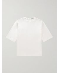 Saint Laurent - Silk-satin T-shirt - Lyst