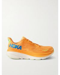 Hoka One One - Clifton 9 Rubber-trimmed Mesh Running Sneakers - Lyst