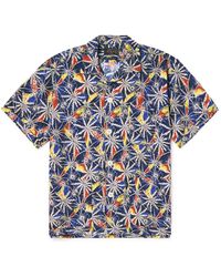 Beams Plus - Camp-Collar Printed Cotton-Voile Shirt - Lyst