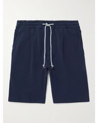 Brunello Cucinelli - Straight-leg Cotton-jersey Drawstring Shorts - Lyst