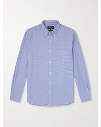 Beams Plus - Button-Down Collar Checked Cotton Shirt - Lyst
