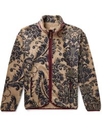 Kapital - Jacquard-trimmed Printed Fleece Jacket - Lyst