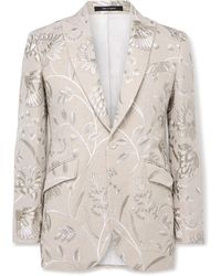 Favourbrook - Newport Embroidered Linen And Cotton-blend Tuxedo Jacket - Lyst