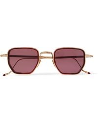 Jacques Marie Mage - Atkins Square-frame Gold-tone And Acetate Sunglasses - Lyst