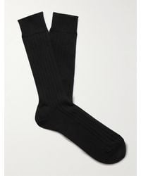 MR P. - Ribbed Cotton-blend Socks - Lyst