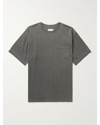 WTAPS Blank Garment-dyed Cotton-jersey T-shirt - Grey