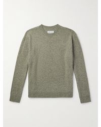 Maison Margiela - Brushed Wool And Cotton-Blend Sweater - Lyst