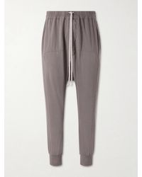 Rick Owens - Prisoner Tapered Cotton-jersey Sweatpants - Lyst
