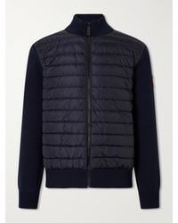 Canada Goose - Hybridge Slim-Fit Quilted Down Shell And Merino Wool Jacket - Lyst