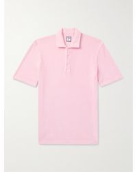 Fedeli - Mondial Slim-Fit Cotton-Terry Polo Shirt - Lyst