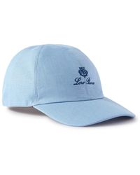 Loro Piana - Logo-embroidered Linen Baseball Cap - Lyst