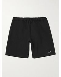 Nike - Solo Straight-leg Logo-embroidered Cotton-blend Jersey Shorts - Lyst
