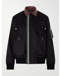 Sacai - Cotton Chino Zip-Up Bomber Jacket - Lyst