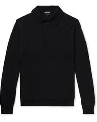 Tom Ford - Slim-Fit Cashmere And Silk-Blend Polo Shirt - Lyst