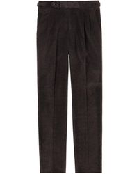 James Purdey & Sons - Tapered Pleated Cotton-corduroy Trousers - Lyst