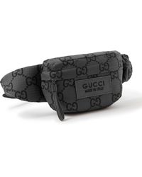 Gucci - Logo-appliquéd Leather-trimmed Monogram Ripstop Belt Bag - Lyst