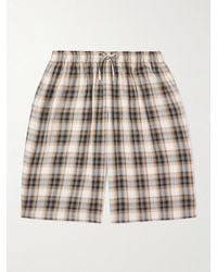 Acne Studios - Straight-Leg Checked Twill Drawstring Shorts - Lyst