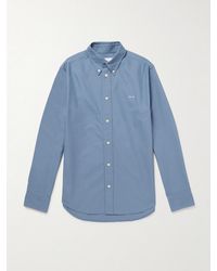 NN07 - Colby 5910 Button-Down Collar Logo-Embroidered Organic Cotton Shirt - Lyst