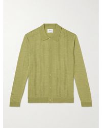 NN07 - Thor 6584 Cardigan aus einer Wollmischung in Pointelle-Strick - Lyst