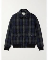 Oliver Spencer - Linfield Checked Wool Bomber Jacket - Lyst