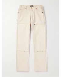 CHERRY LA - Rincon Double Knee Straight-leg Cotton-canvas Trousers - Lyst