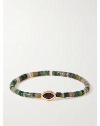Luis Morais - Eye Of The Idol Gold Multi-stone Beaded Bracelet - Lyst