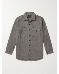 Beams Plus - Brushed Houndstooth Cotton-blend Jacquard Overshirt - Lyst