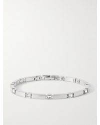 Saint Laurent - Silberfarbenes Armband mit Kristallen - Lyst
