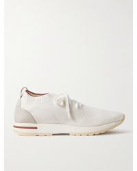 Loro Piana - 360 Flexy Leather-trimmed Knitted Wish® Wool Sneakers - Lyst