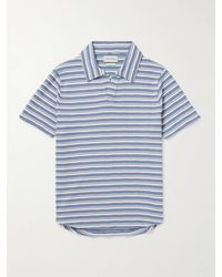 Oliver Spencer - Austell Striped Knitted Polo Shirt - Lyst