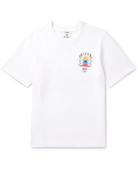 CASABLANCA - Casa Way Mountain Printed Cotton-Jersey T-Shirt - Lyst