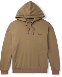 ZEGNA - Logo-Embroidered Cotton-Blend Jersey Hoodie - Lyst