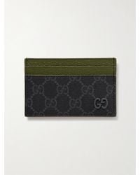 Gucci - GG Supreme Kartenetui aus genarbtem Leder und beschichtetem Canvas mit Logomuster - Lyst