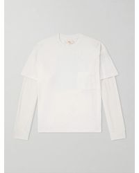 CHERRY LA - Waffle-Trim Cotton-Jersey Sweater - Lyst