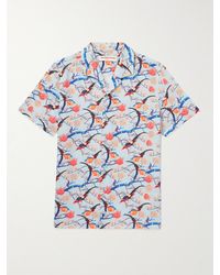 Orlebar Brown - Camicia in voile stampato con colletto aperto Hibbert - Lyst
