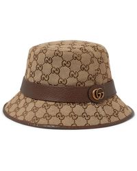 Gucci - Logo-pattern Cotton-blend Bucket Hat - Lyst