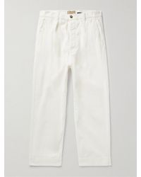 Federico Curradi - Wide-leg Pleated Cotton-blend Corduroy Trousers - Lyst
