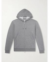 Brunello Cucinelli - Cotton-Blend Jersey Zip-Up Hoodie - Lyst