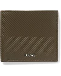 Loewe - Textured Leather Bifold Wallet - Lyst