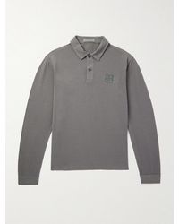 Stone Island - Ghost Oberteil aus Baumwoll-Jersey mit Polokragen und Logoapplikation - Lyst