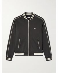 Celine - Triomphe Teddy Slim-Fit Logo-Embroidered Tech-Jersey Track Jacket - Lyst