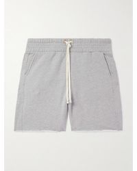 Les Tien - Gerade geschnittene Shorts aus Baumwoll-Jersey in Stückfärbung mit Kordelzugbund - Lyst