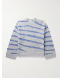 Acne Studios - Kwatta Striped Brushed-Knit Sweater - Lyst