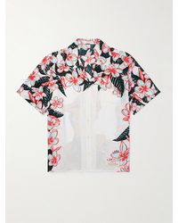 Valentino Garavani - Sun Surf Camp-collar Floral-print Silk Shirt - Lyst