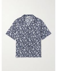 Onia - Air Convertible-collar Floral-print Linen And Lyocell-blend Shirt - Lyst