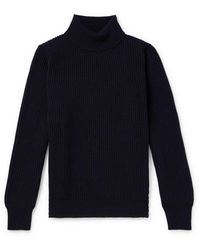 De Petrillo - Ribbed Wool And Cashmere-blend Sweater - Lyst