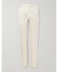 Tom Ford - Dyllan Straight-Leg Silk And Linen-Blend Twill Suit Trousers - Lyst