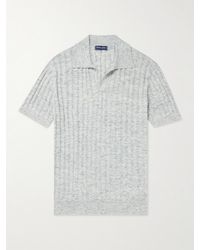 Frescobol Carioca - Rino Ribbed Cotton And Silk-blend Polo Shirt - Lyst