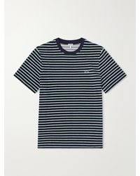 Loewe - Logo-Embroidered Striped Cotton-Blend Terry T-Shirt - Lyst