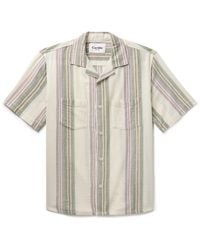 Corridor NYC - Riis Camp-collar Striped Cotton-gauze Shirt - Lyst